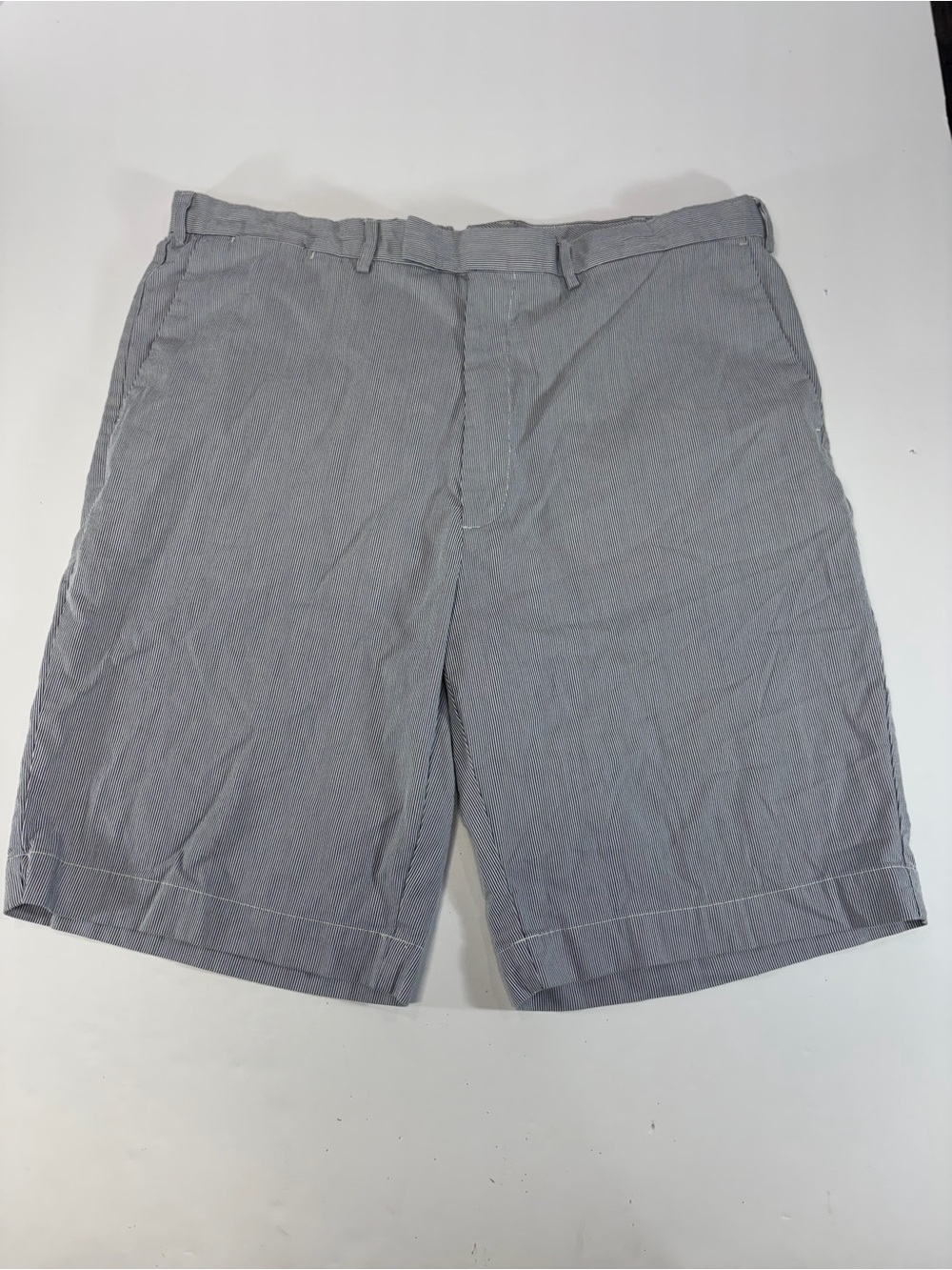 Polo Ralph Lauren Seersucker Striped Shorts Mens Size 42T Blue White Cotton